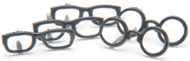 Eyelet Outlet Shape Brads 12/Pkg-Black Glasses - $10.86