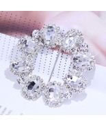 Belt Slider, Rhinestone Crystal Buckle, Wedding Slider, Rhinestone Buckle - $9.50