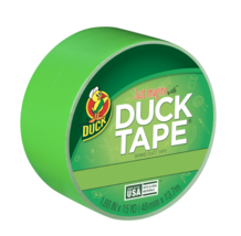 Duck Brand Printed Duct Tape, 1.88&quot; x 10 Yards, Lime Green - £6.31 GBP