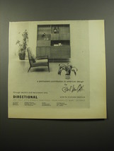 1955 Directional Furniture by Paul McCobb Ad - A permanent contribution - £14.74 GBP