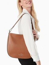 NWB Kate Spade Lexy Shoulder Bag Brown Leather Large Hobo K4659 $399 Gift Bag - £138.53 GBP