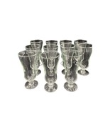 11 Vintage Tulip Glass Low footed Pilsner/ Campagna Glasses - £29.18 GBP