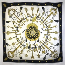 Vintage Hermès Silk Scarf Les Clés or Les Clefs designed by Caty Latham ... - £233.67 GBP