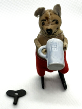 1930&#39;s Schuco &quot;Bear with Beer Stein&quot; Fabric Covered Windup Toy Germany - £236.61 GBP