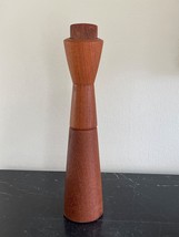 Vintage Denmark Dansk Designs Teak Wood Salt Shaker &amp; Pepper Mill Grinder 13&quot; H - £195.47 GBP