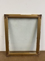 Antique Picture Frame gold wood vintage layer gilt gesso pressed tin FIT 13 x 16 - £16.03 GBP