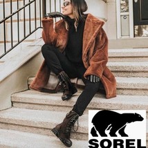 Sorel Sz 10 Phoenix Lace Boots Cattail Brown Waterproof Leather Cmbt Hik... - $118.79