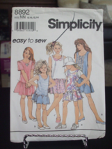 Simplicity 8892 Girl's Dress or Jumper Pattern - Size 8 Chest 27 Waist 23 1/2 - $8.90