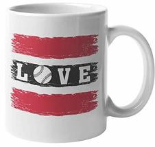 Make Your Mark Design Love Softball. Cute Sports Coffee &amp; Tea Mug For Coach, Ath - £15.52 GBP+