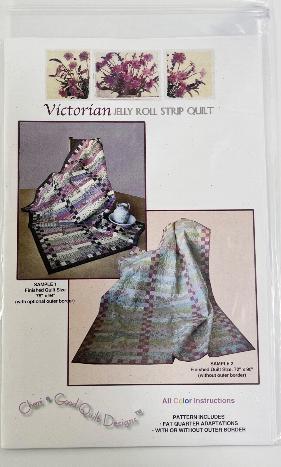 Victorian Jelly Roll Strip Quilt #118 Pattern, Cheri Good Quilt Designs - $9.89