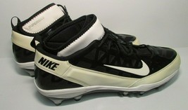 Nike Air Zoom Super Bad Football Lacrosse shose size 18 NEW Black white - £24.10 GBP