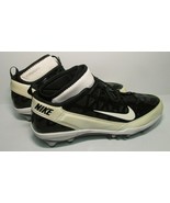 Nike Air Zoom Super Bad Football Lacrosse shose size 18 NEW Black white - £23.49 GBP