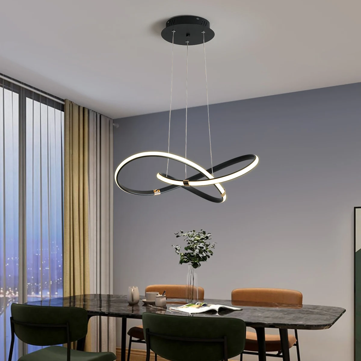 T chandelier lamp 90 265v suspension hanging chandelier lights for dinning kitchen room thumb200