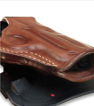 Fits SIG SAUER P938 Handmade Leather Paddle Holster With Thumb Break #1098# RH image 4