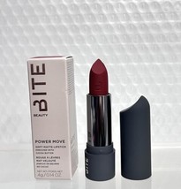 Bite Beauty Power Move Matte Lipstick &#39;Tannin&#39; Brick Red Full Sz NIB - £27.37 GBP