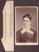 Jane (Sample) Miller Carte de Visite (CDV) Photo - Carthage, Illinois - £13.15 GBP