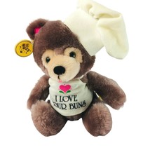 Russ Luv Pets Vintage Teddy Bear Baker Chef I Love Your Buns 8" Tags Vintage - $18.41