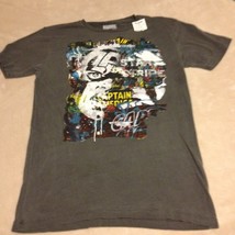 Captain America Men&#39;s T-Shirt Avengers Marvel Gray Cotton Size Medium NEW! - $14.85