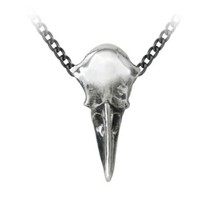 Alchemy Gothic P752  Rabenschadel Klein Necklace Pendant Raven Skull Odin - £20.82 GBP