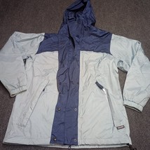 Cabelas Windbreaker Parka Jacket Women Medium Blue Full Zip Mesh Lined H... - $17.38