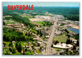 Silverdale, Washington Aerial View Olympic Peninsula Postcard Unposted - £3.82 GBP
