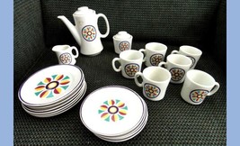 vintage Folk Art 20pc MINI TEA SET porcelain Child Play Toy japan antique china - £30.82 GBP