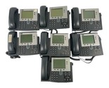 Lot of 7 : Cisco IP 7900 7940 PoE VoIP Business Office Phone Handset CP-... - $98.99