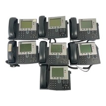 Lot of 7 : Cisco IP 7900 7940 PoE VoIP Business Office Phone Handset CP-... - $98.99