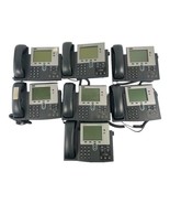 Lot of 7 : Cisco IP 7900 7940 PoE VoIP Business Office Phone Handset CP-... - £78.44 GBP