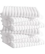 Bar Towels, Pack of 8 Dish Cloths - 12 X 12 Inches, Super Absorbent Whit... - £9.70 GBP