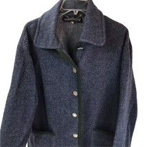 Vintage BERWIN &amp; WOLFF Tracht Folklore Landhaus Jacket 40 L Blue Wool Blend - $39.57