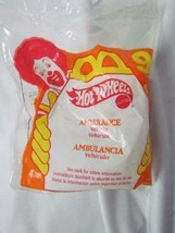 Vintage McDonald&#39;s Happy Meal Toy Hot Wheels Mattel Ambulance Still in Package - £4.44 GBP