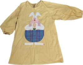 Apron Long-Sleeved Bunny Patch | Kitchen Acce Cotton Gown -Yellow | Fron... - £4.34 GBP