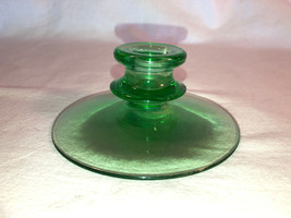 Green Depression Glass Candlestick Mint Lot R - $14.99