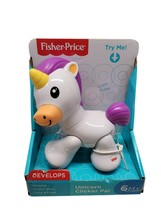Fisher Price Unicorn Clicker Pal Baby Toddler Infant Toy Sensory Skills Grasping - £7.98 GBP