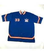 Vintage Adidas Trefoil Mens 2XL Patrick Ewing Blue Shirt Snap Front #33 ... - £112.37 GBP