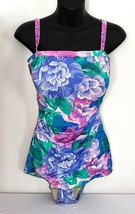 Vintage Roxanne Swim Dress Swimsuit  Size 12 Floral - $19.95