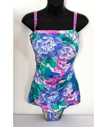Vintage Roxanne Swim Dress Swimsuit  Size 12 Floral - $19.95