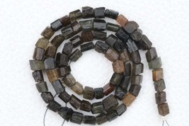 Nice 73 Piece NATURAL petroleum TOURMALINE Raw Rough stick beads 5x5 -- 5x6 mm a - £17.97 GBP