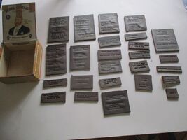 2 DOZ. VTG/ANT. TYPEPRINTER BLOCKS LOCAL MERCER CO. - STONEBORO MERCER S... - $9.41