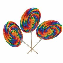 Jumbo Swirl Rainbow Carnival Pop Lollipop - Party Supplies Centerpiece or Party - £13.35 GBP