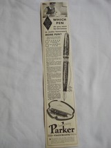Advertisement  1939 Parker Vacumatic Pens, Parker Pen Company, Janesville, Wisc. - £7.86 GBP