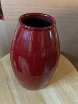 Sheurich Made in Germany Signed Oxblood Red Glazed Bulbous Art Pottery V... - £19.81 GBP