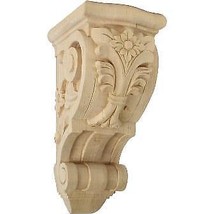 6.25 in. W x 7.62 in. D x 14.12 in. H Large Floral Corbel, Maple, Archit - £160.90 GBP