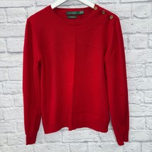 LRL Ralph Lauren Womens Cashmere Sweater Size XL Long Sleeve Shoulder Bu... - £39.16 GBP