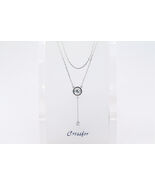 Crossfor Dancing Stone Drooping Light 925 Sterling Silver Necklace NYP-652 - $124.99