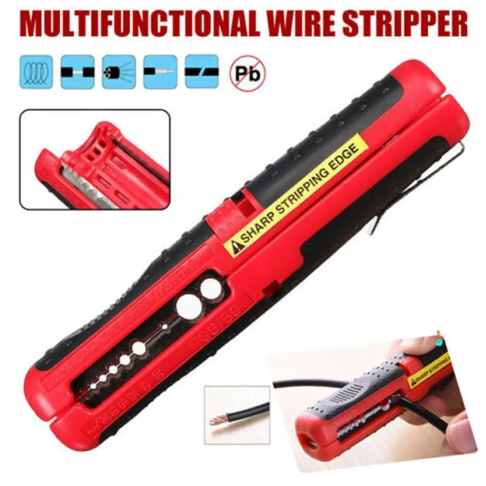 Multifunctional Cable Wire Stripper Stripping Cutter Pliers Handle Tool Plier St - £172.67 GBP