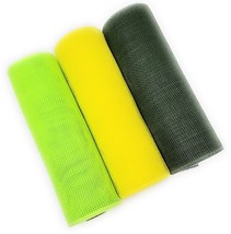 Fall Outdoors 10&quot; Non-Metallic Deco Mesh Ribbon Rolls: Apple Green, Yell... - £20.38 GBP