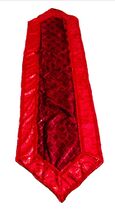 Melrose Deep Garnet Red Table Runner Diamond Pattern 16x70in Sequins - $9.90