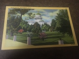 Vintage Postcard Unposted Linen State Capitol Sacramento  CA - £0.97 GBP